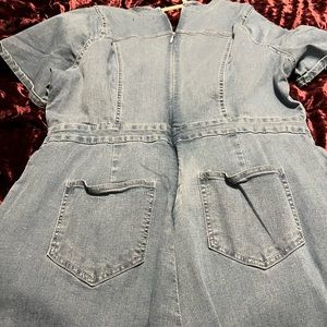 Chained To Danger Denim Jumpsuit
